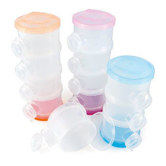 4 sztaplowane pojemniki na owsiankę lub butelki dla niemowląt