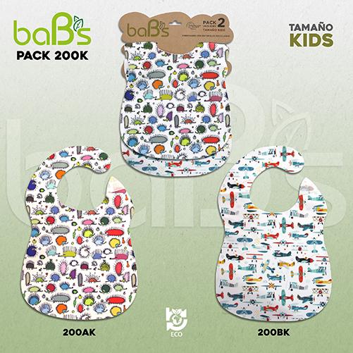 Baberos Ecológicos baBs | Pack x 2 u. | Kids